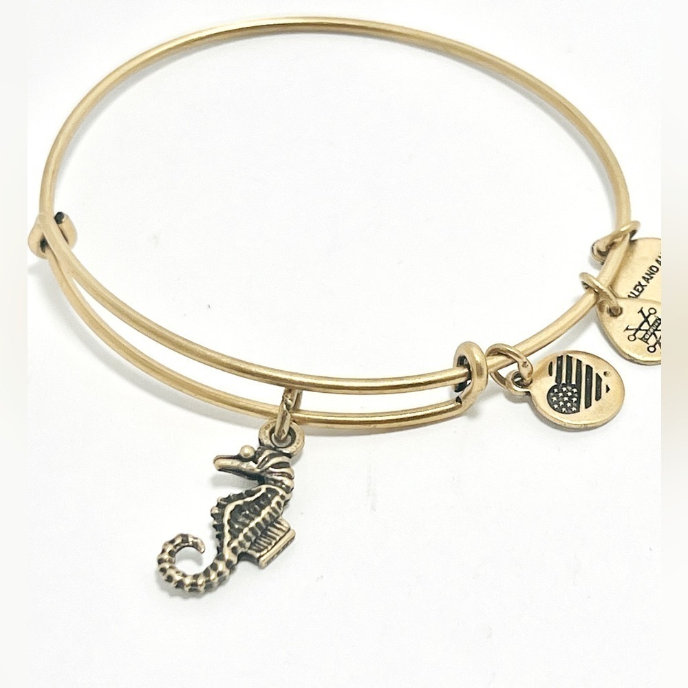Alex and Ani “Seahorse” Expandable Bracelet. Gold Finish